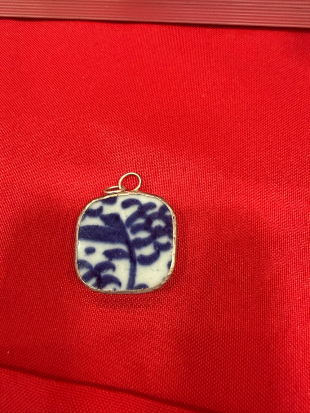 Blue and White Porcelain Pendant